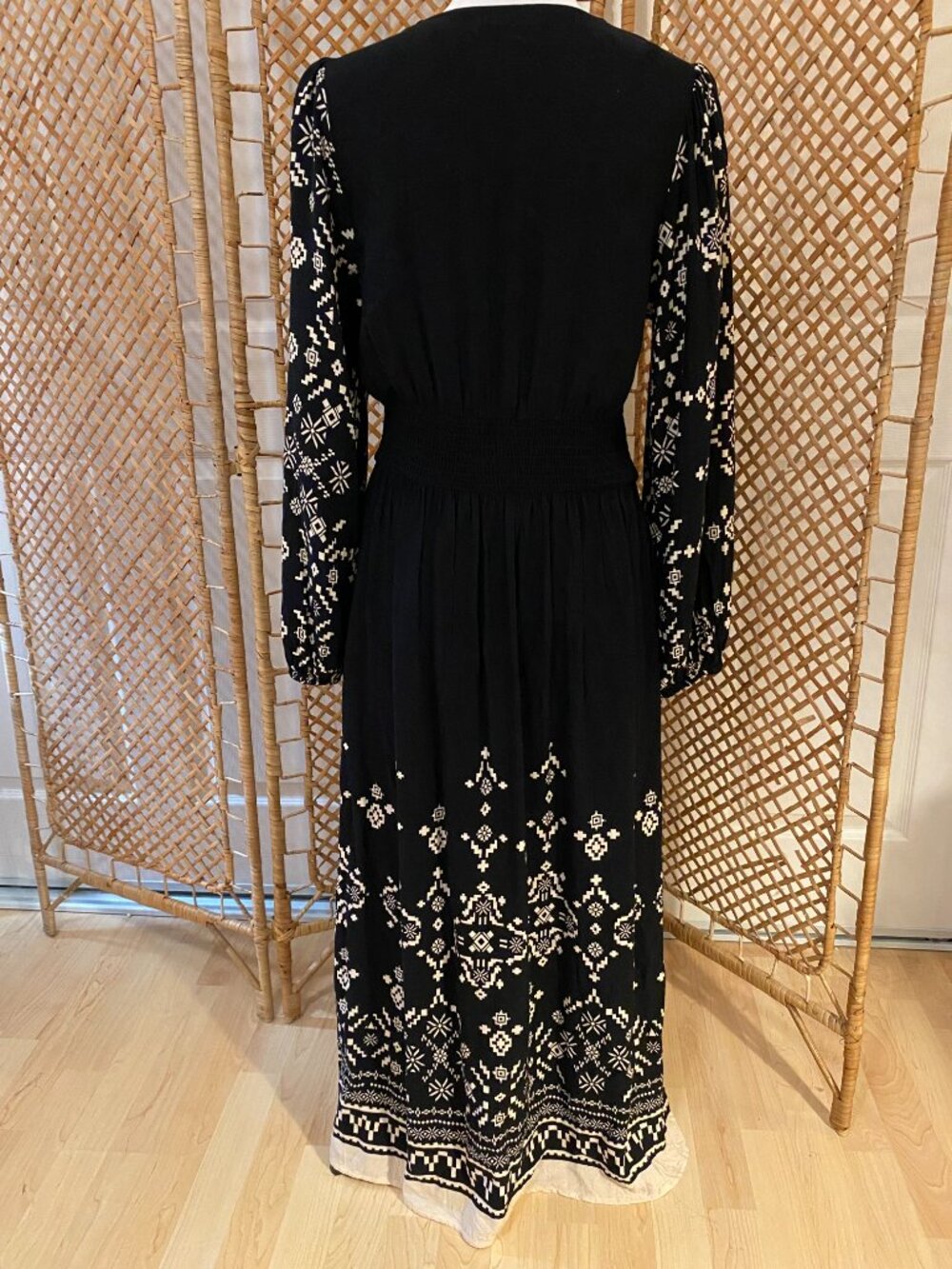 Black & White Boho Maxi Dress Knox Rose - Size M - Picture 3 of 7